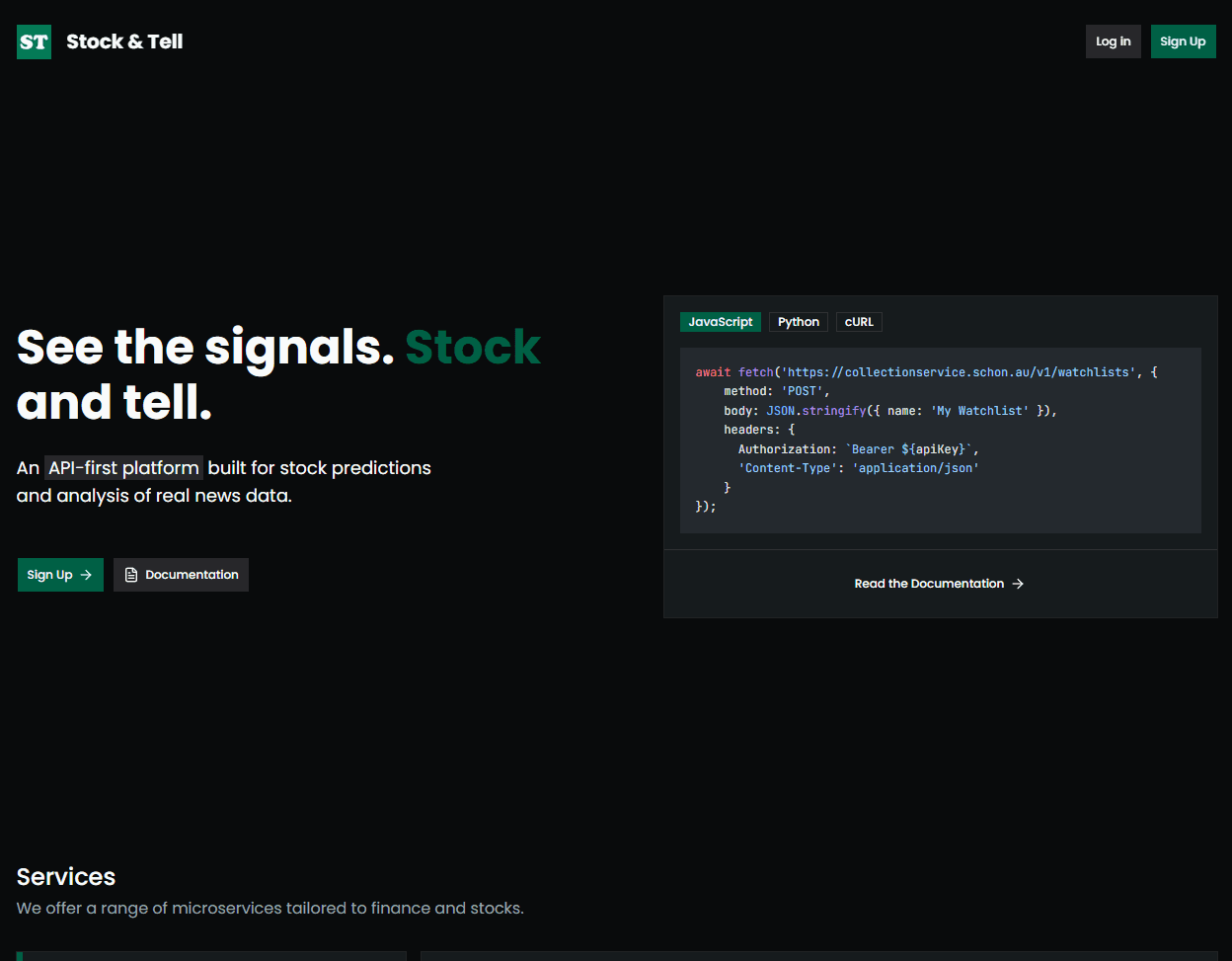 Stock & Tell preview